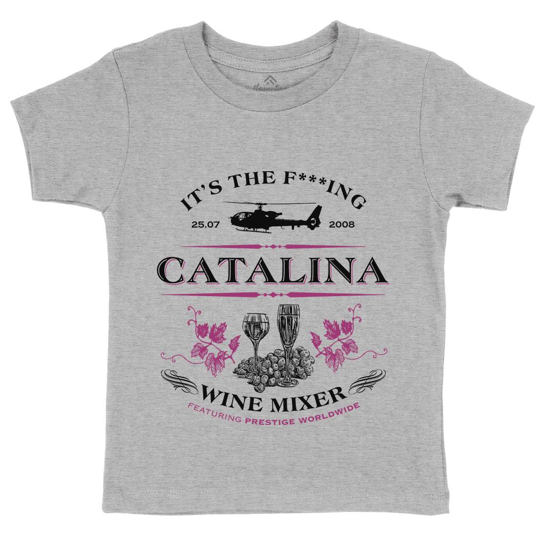 Catalina Wine Mixer Kids Crew Neck T-Shirt Retro D265
