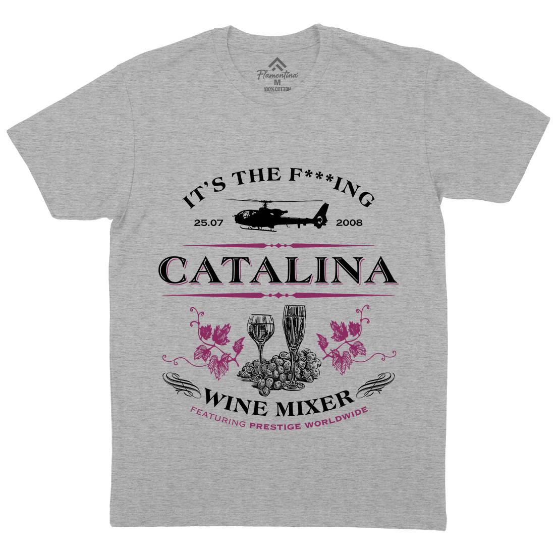 Catalina Wine Mixer Mens Crew Neck T-Shirt Retro D265
