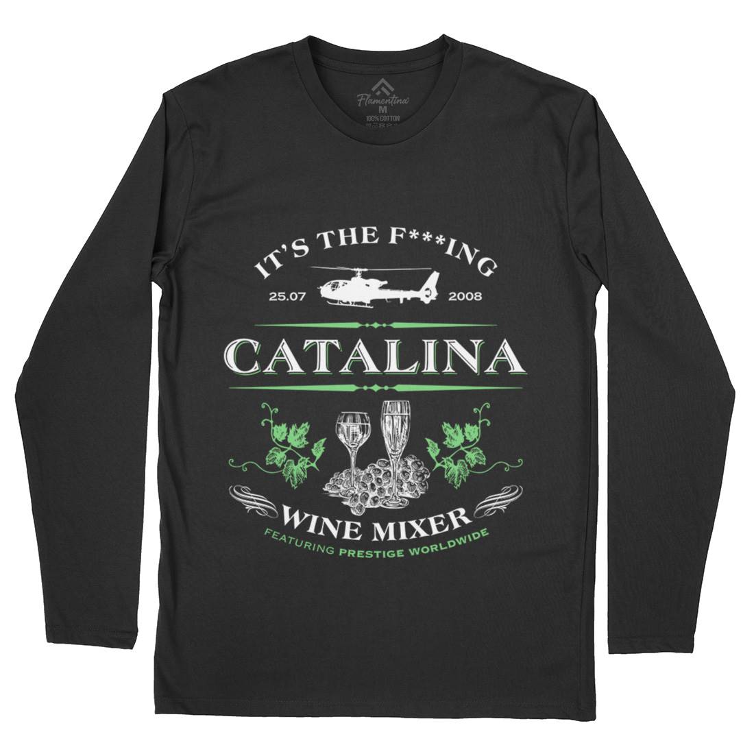 Catalina Wine Mixer Mens Long Sleeve T-Shirt Retro D265