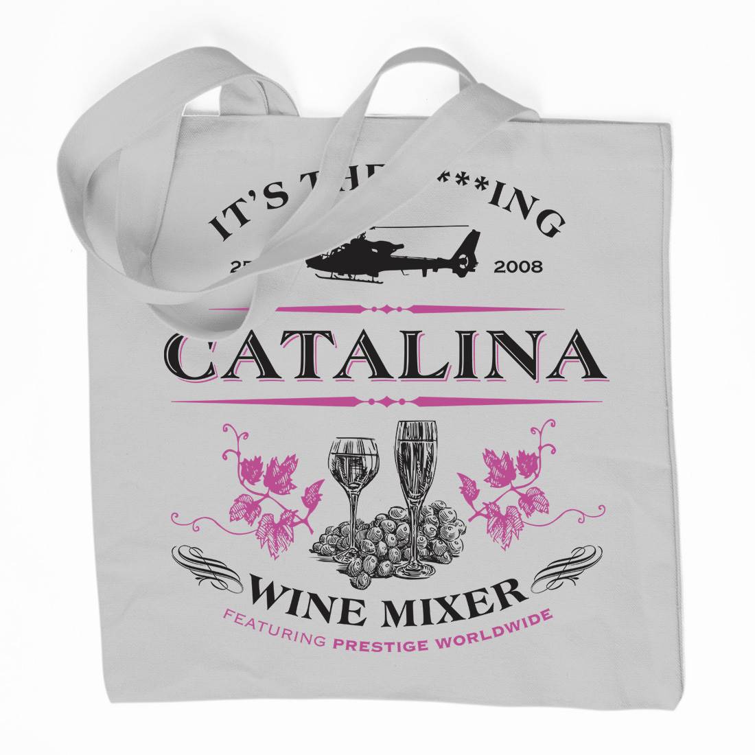 Catalina Wine Mixer Organic Premium Cotton Tote Bag Retro D265