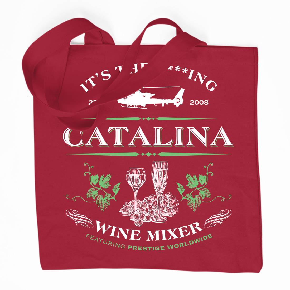 Catalina Wine Mixer Organic Premium Cotton Tote Bag Retro D265
