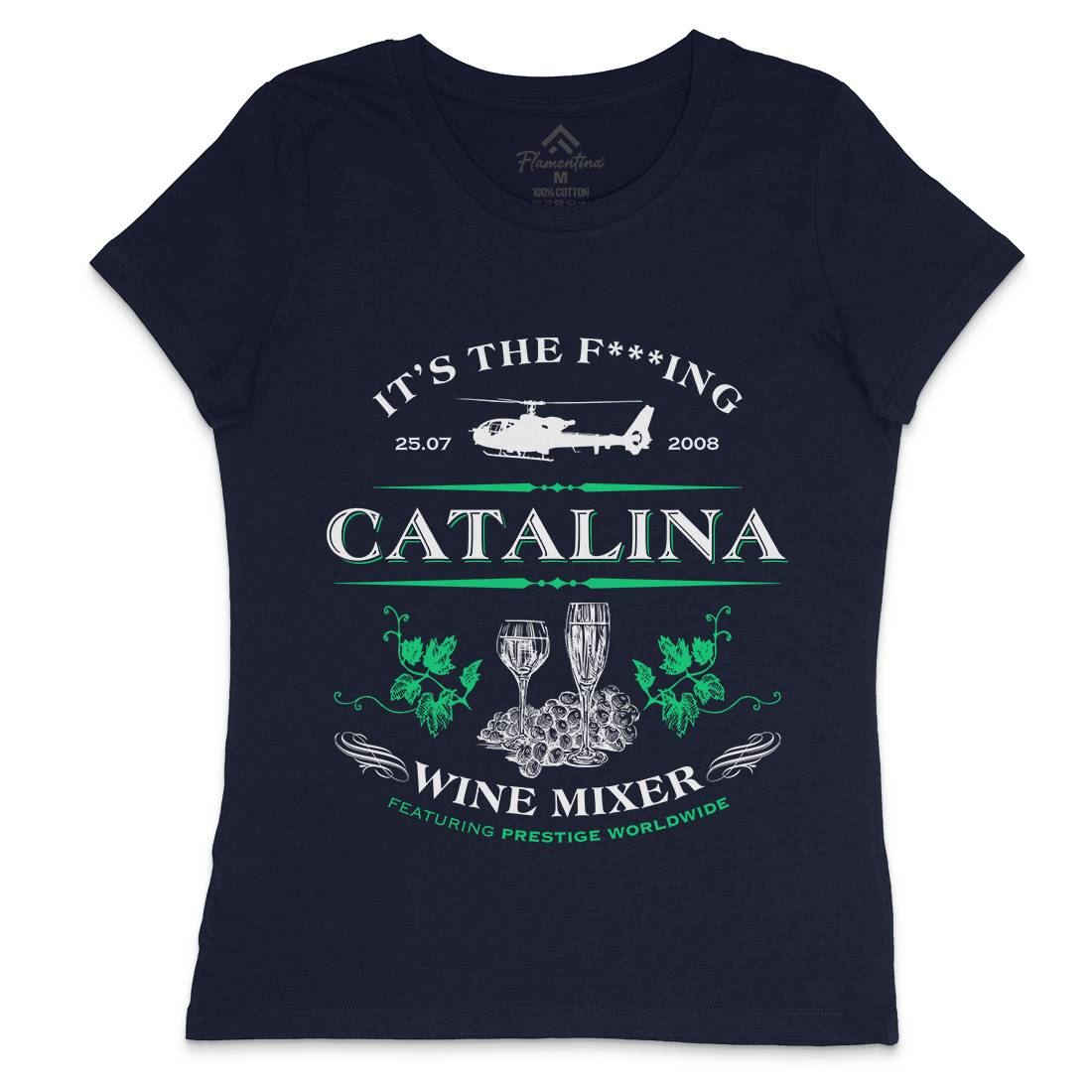 Catalina Wine Mixer Womens Crew Neck T-Shirt Retro D265