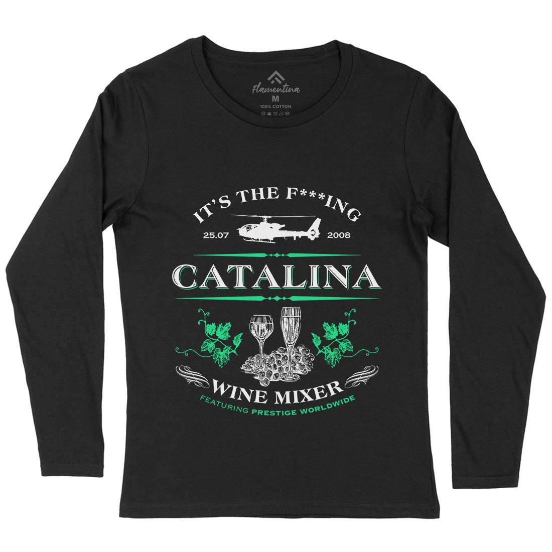 Catalina Wine Mixer Womens Long Sleeve T-Shirt Retro D265