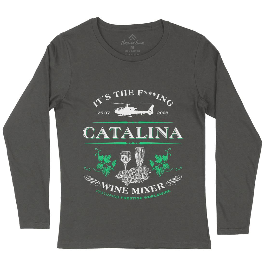 Catalina Wine Mixer Womens Long Sleeve T-Shirt Retro D265