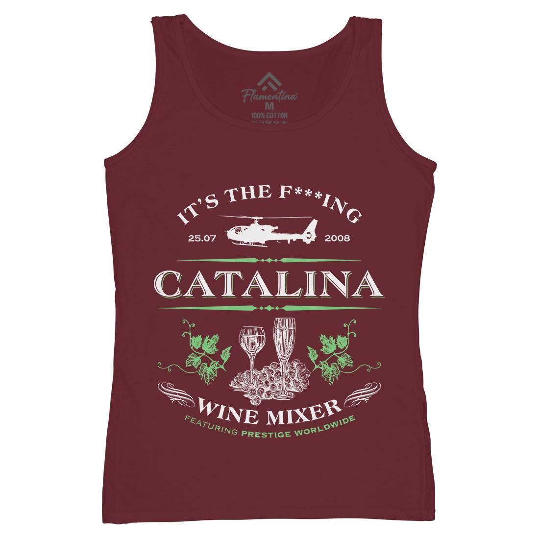 Catalina Wine Mixer Womens Organic Tank Top Vest Retro D265