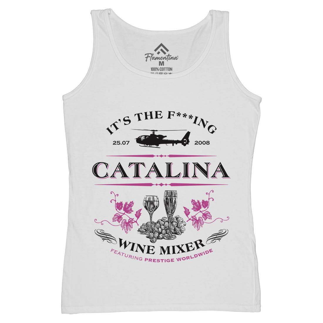 Catalina Wine Mixer Womens Organic Tank Top Vest Retro D265