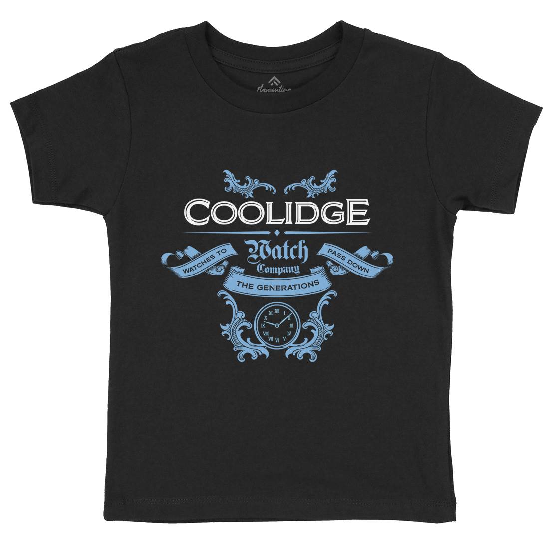 Coolidge Watch Co Kids Crew Neck T-Shirt Retro D266