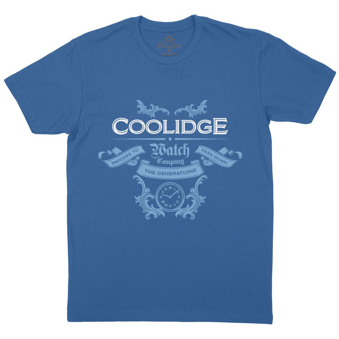 Coolidge Watch Co Mens Organic Crew Neck T-Shirt Retro D266