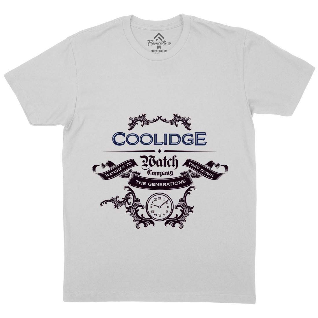 Coolidge Watch Co Mens Crew Neck T-Shirt Retro D266