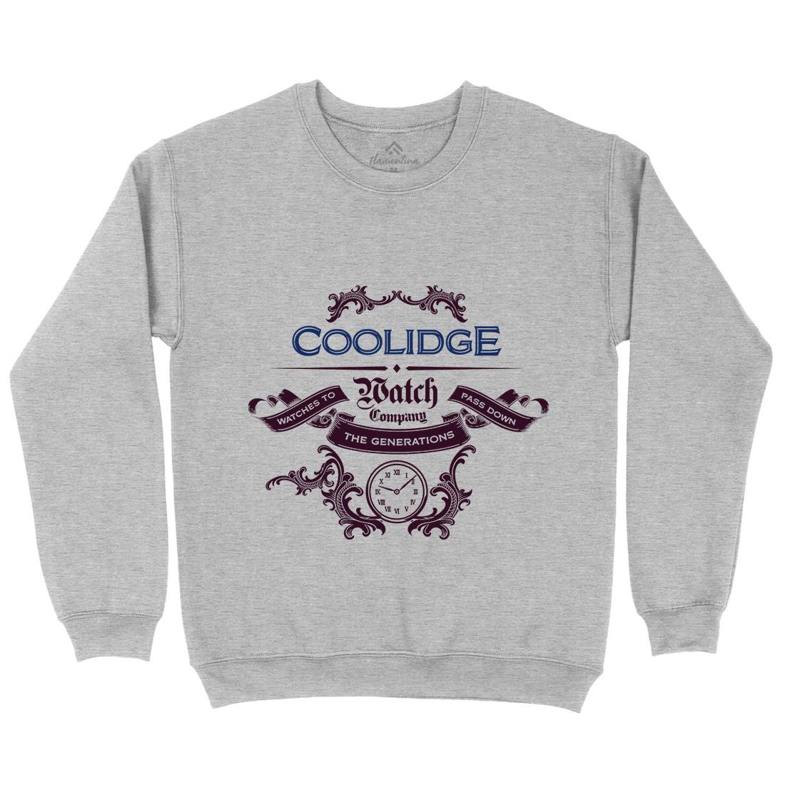 Coolidge Watch Co Mens Crew Neck Sweatshirt Retro D266