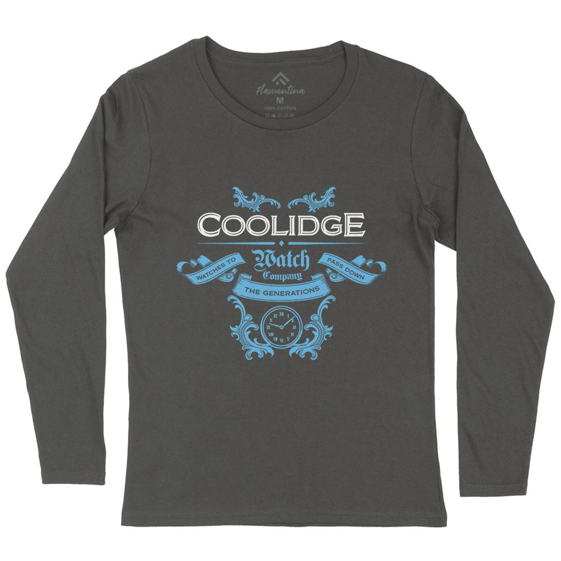 Coolidge Watch Co Womens Long Sleeve T-Shirt Retro D266