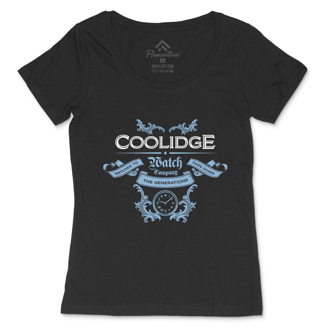 Coolidge Watch Co Womens Scoop Neck T-Shirt Retro D266