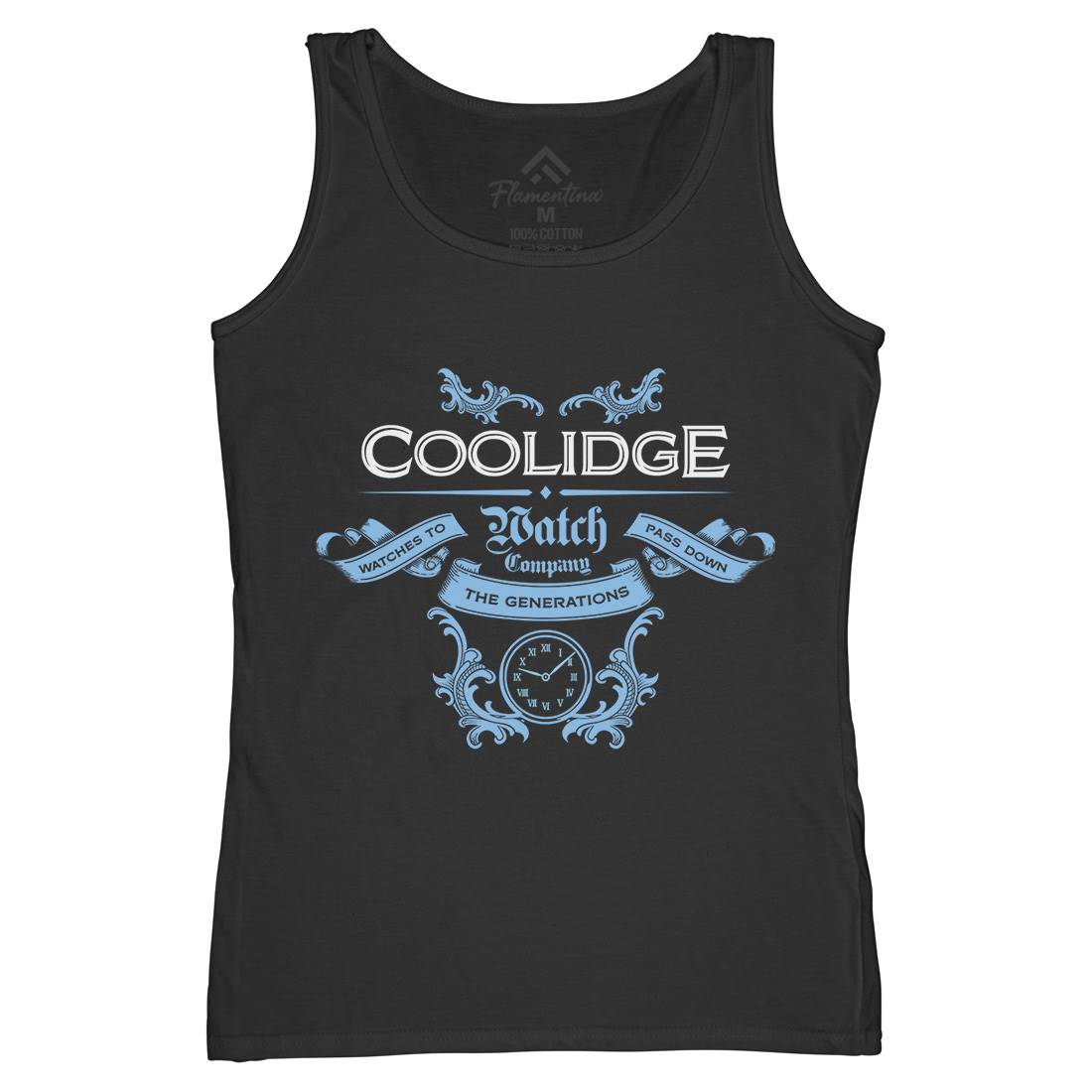 Coolidge Watch Co Womens Organic Tank Top Vest Retro D266