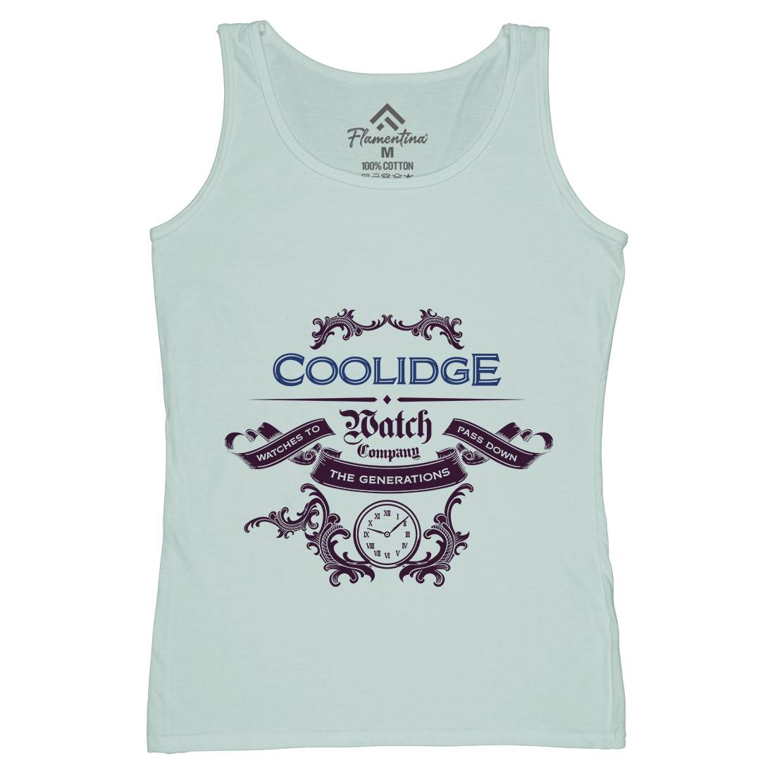 Coolidge Watch Co Womens Organic Tank Top Vest Retro D266