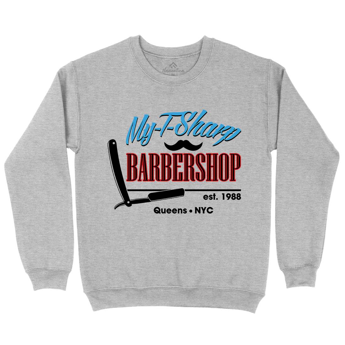 My-T-Sharp Mens Crew Neck Sweatshirt Barber D267
