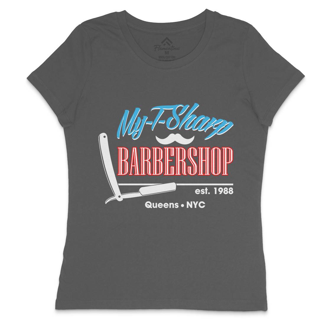 My-T-Sharp Womens Crew Neck T-Shirt Barber D267
