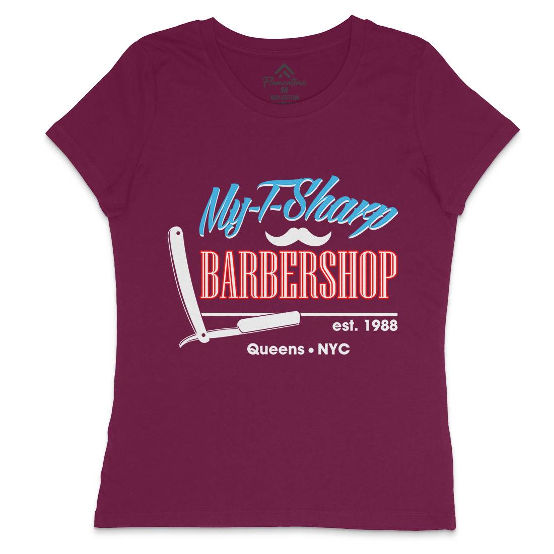 My-T-Sharp Womens Crew Neck T-Shirt Barber D267