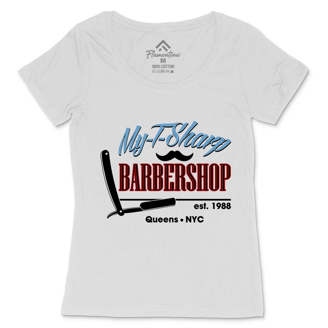 My-T-Sharp Womens Scoop Neck T-Shirt Barber D267