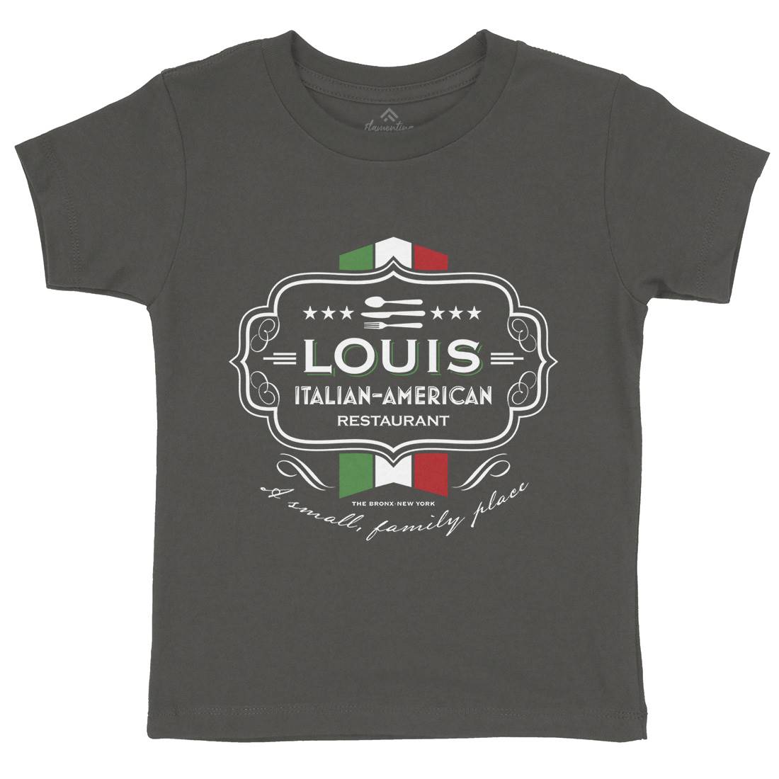 Louis Restaurant Kids Crew Neck T-Shirt Food D268