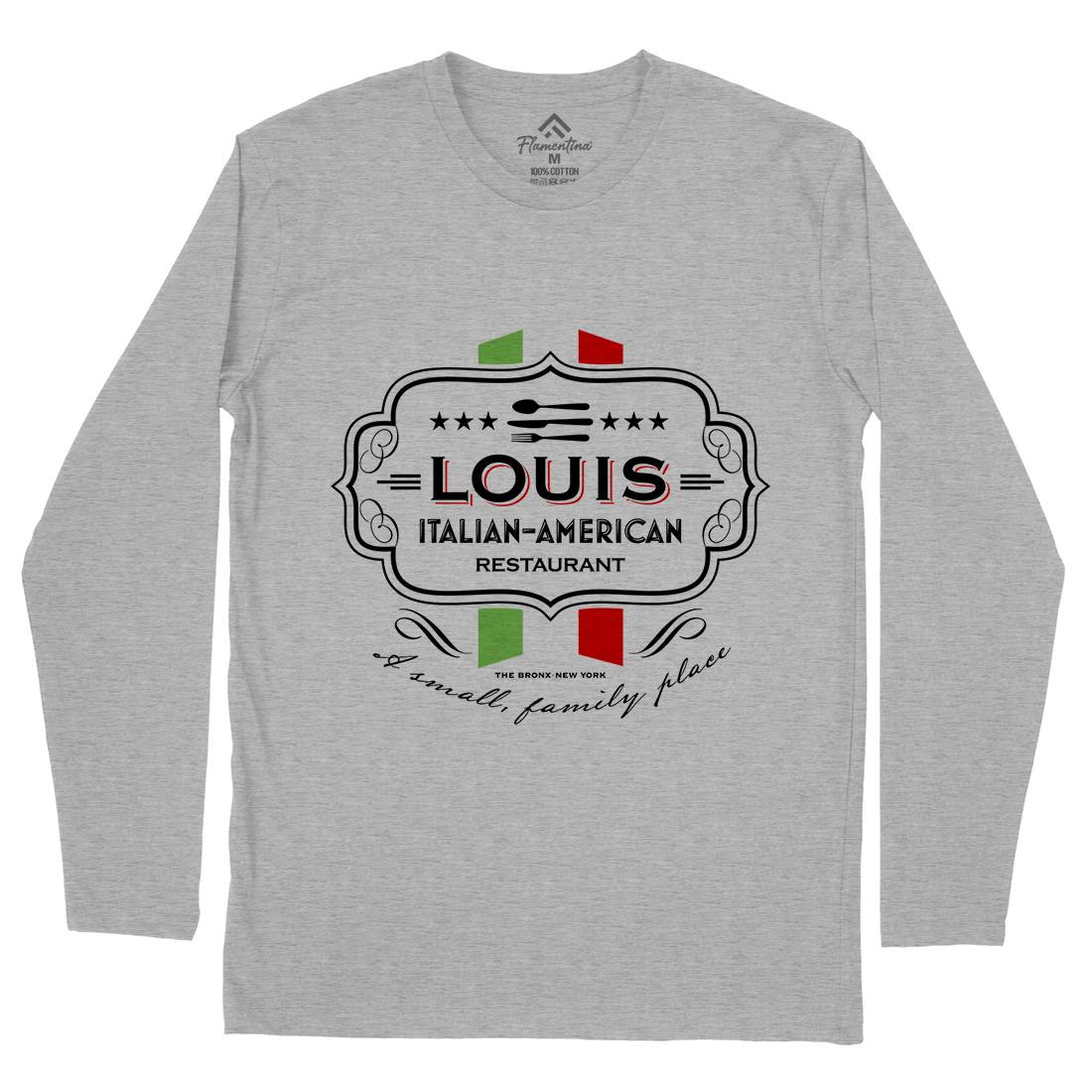 Louis Restaurant Mens Long Sleeve T-Shirt Food D268
