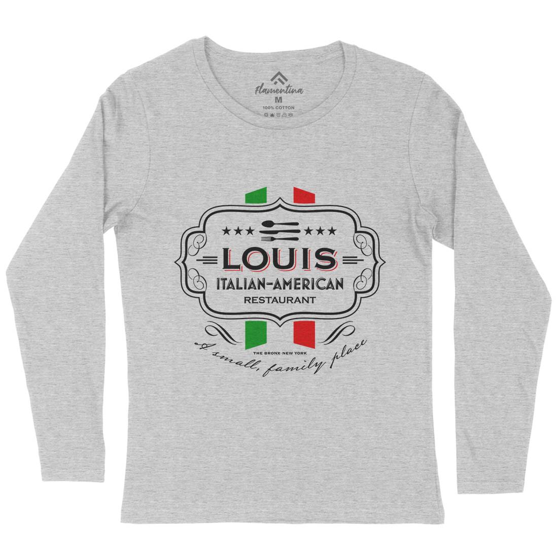 Louis Restaurant Womens Long Sleeve T-Shirt Food D268