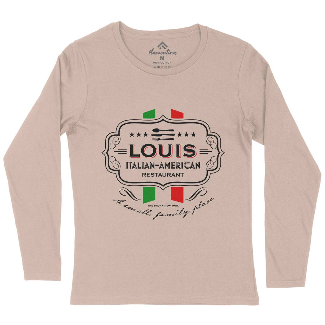 Louis Restaurant Womens Long Sleeve T-Shirt Food D268