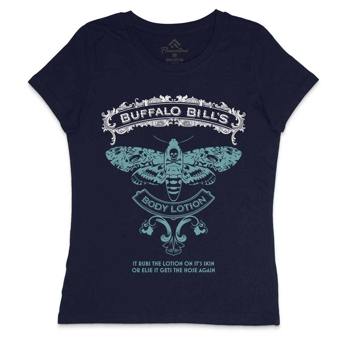 Buffalo Bills Body Lotion Womens Crew Neck T-Shirt Horror D269