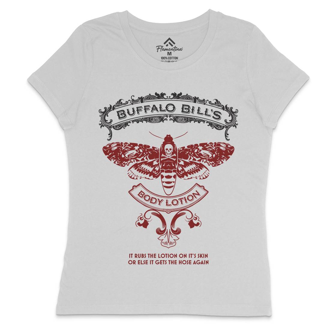 Buffalo Bills Body Lotion Womens Crew Neck T-Shirt Horror D269