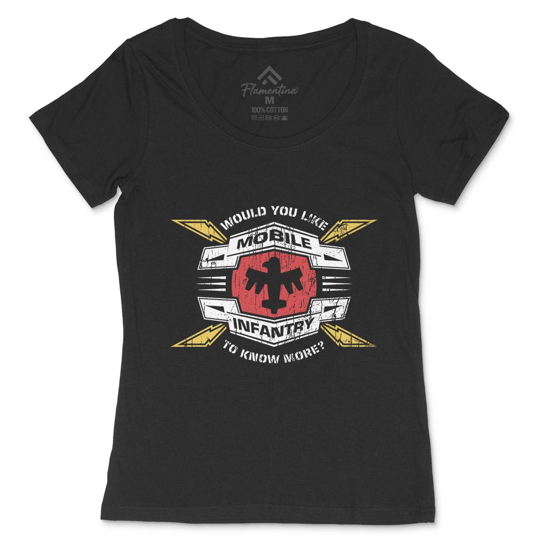 Mobile Infantry Womens Scoop Neck T-Shirt Army D270
