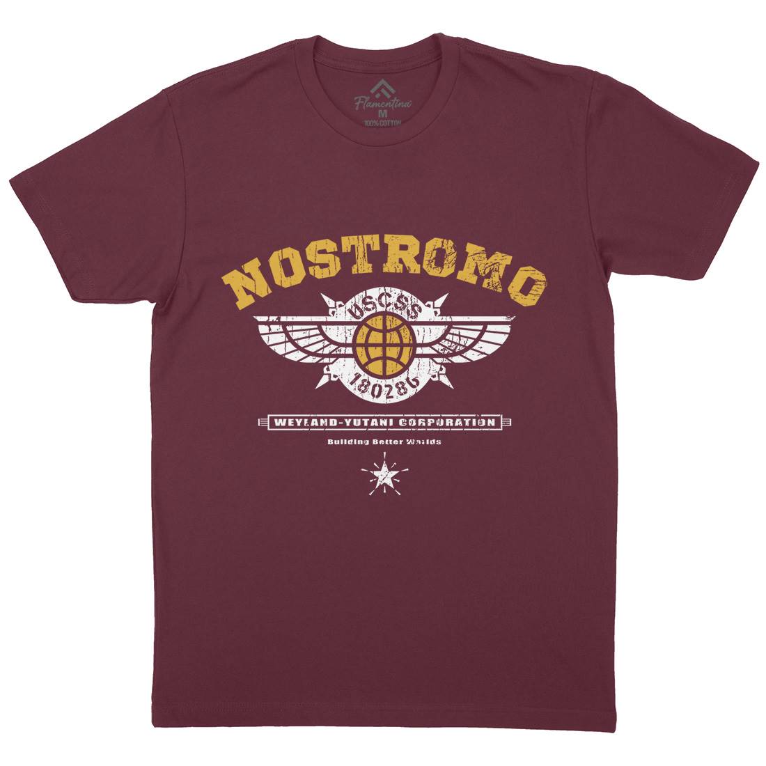 Uscss Nostromo Mens Organic Crew Neck T-Shirt Space D271