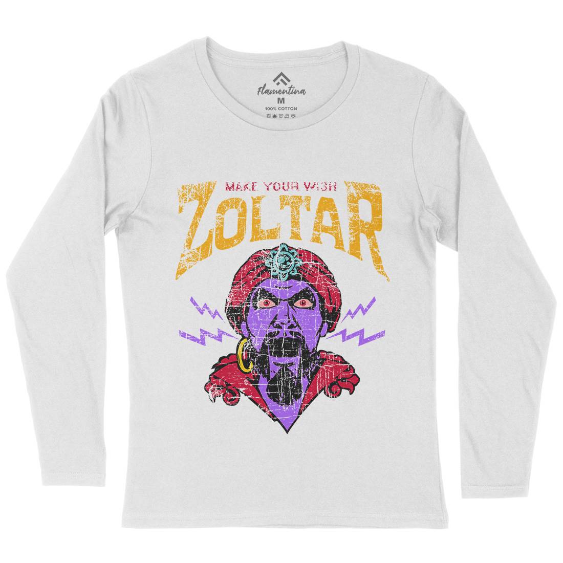 Zoltar Womens Long Sleeve T-Shirt Retro D272