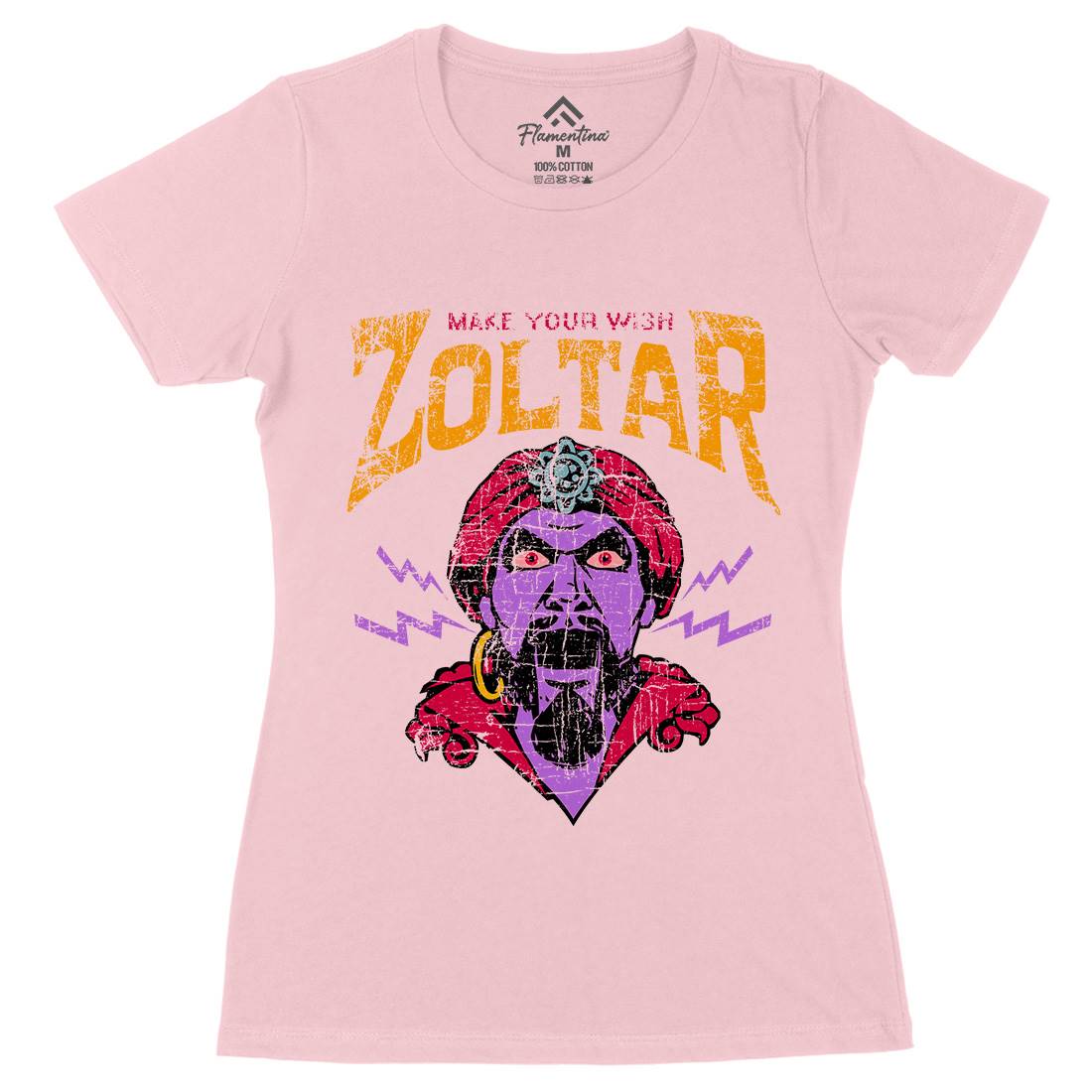 Zoltar Womens Organic Crew Neck T-Shirt Retro D272