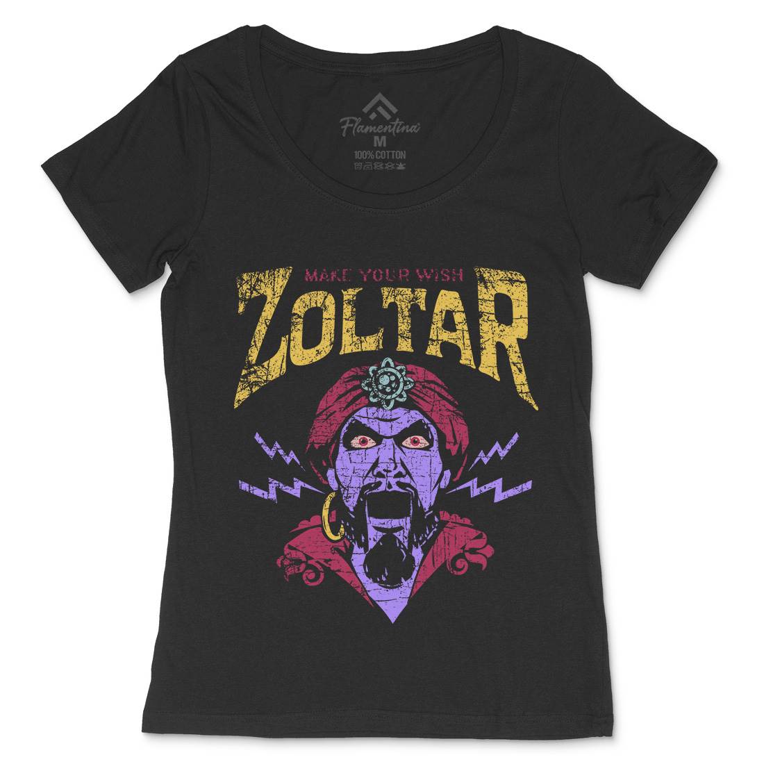 Zoltar Womens Scoop Neck T-Shirt Retro D272