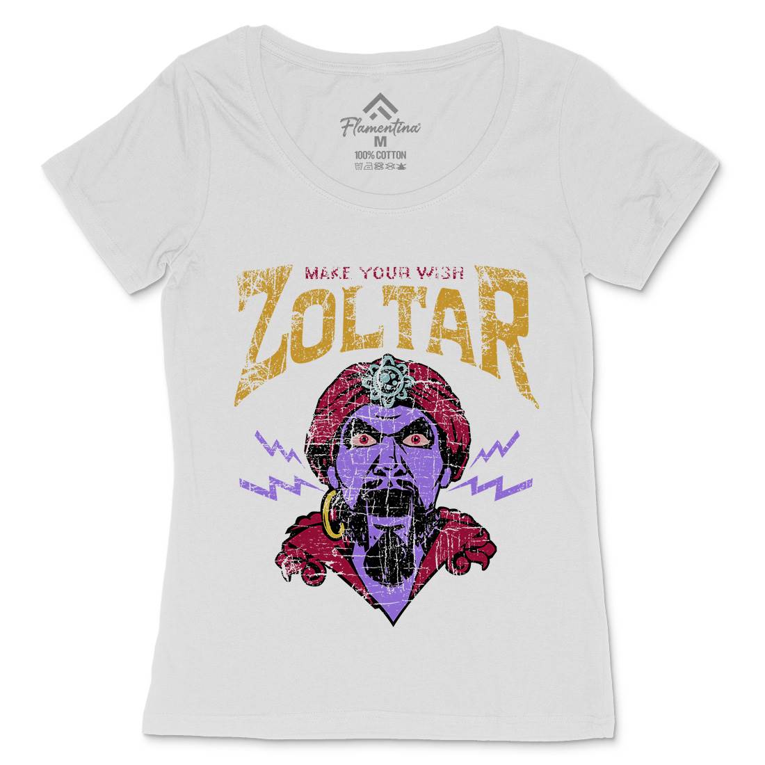 Zoltar Womens Scoop Neck T-Shirt Retro D272