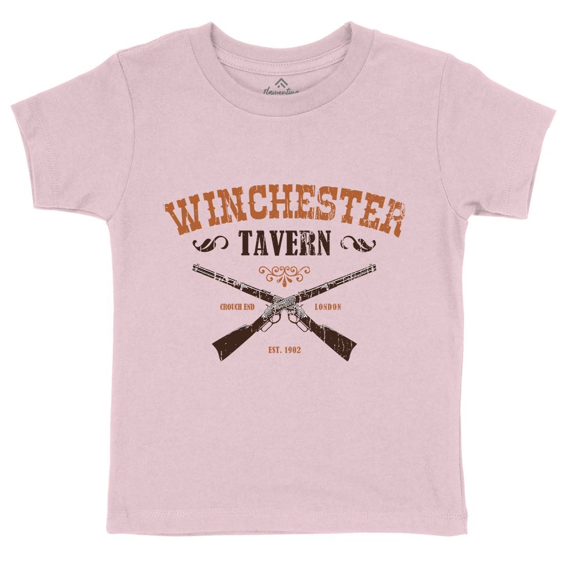 Winchester Tavern Kids Organic Crew Neck T-Shirt Horror D273