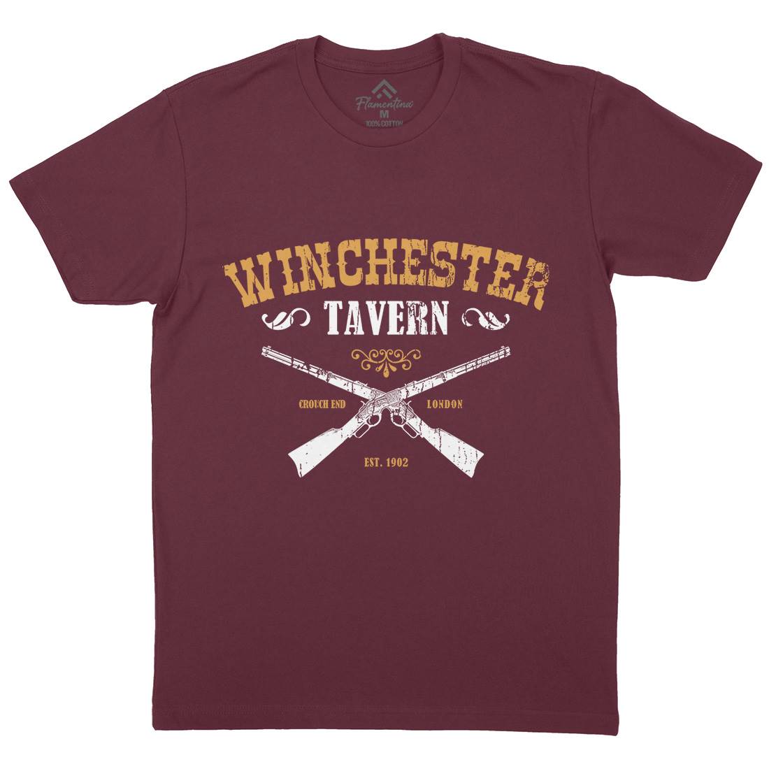 Winchester Tavern Mens Crew Neck T-Shirt Horror D273