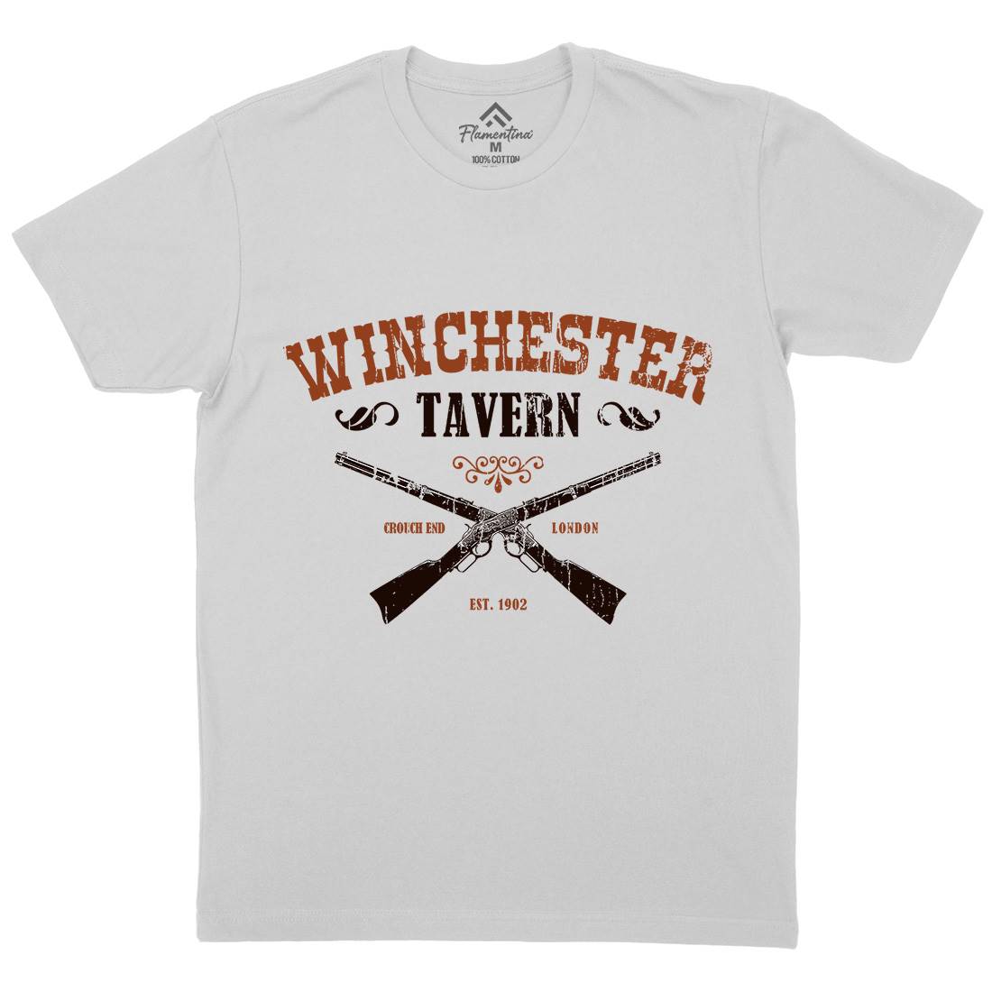 Winchester Tavern Mens Crew Neck T-Shirt Horror D273
