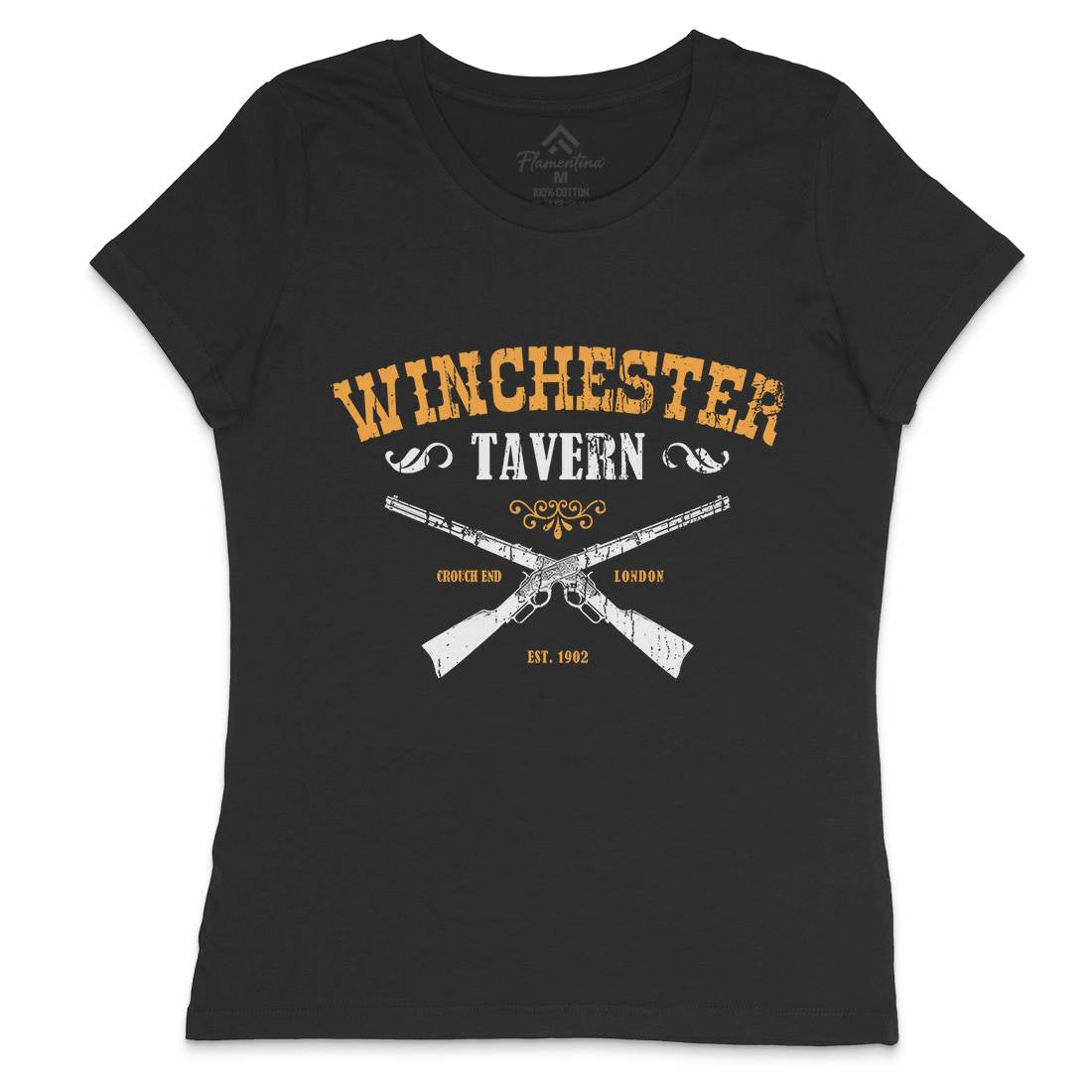 Winchester Tavern Womens Crew Neck T-Shirt Horror D273