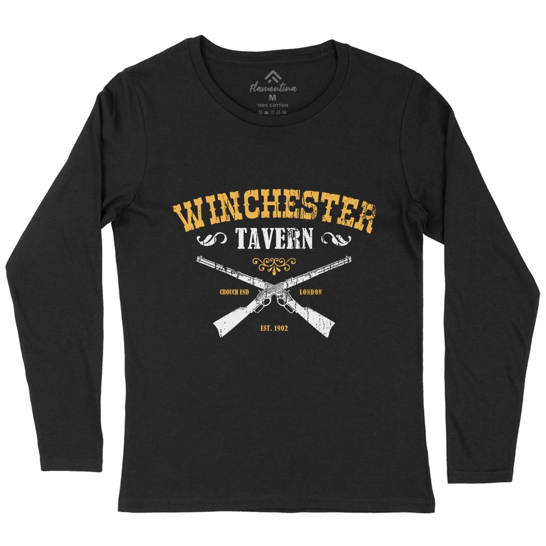 Winchester Tavern Womens Long Sleeve T-Shirt Horror D273