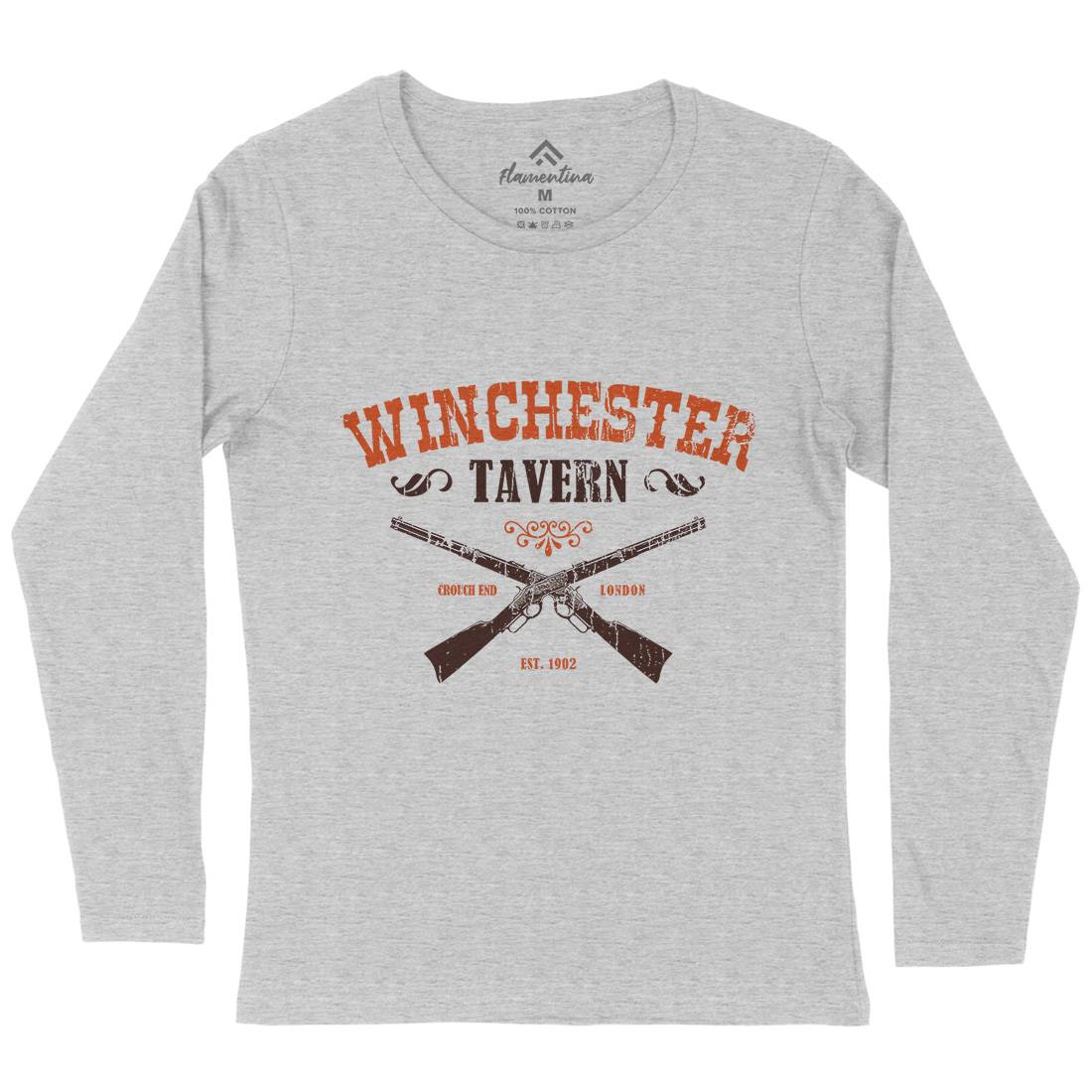 Winchester Tavern Womens Long Sleeve T-Shirt Horror D273