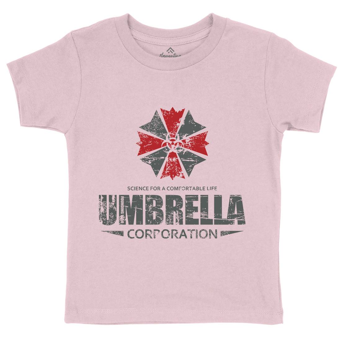 Umbrella Corp Kids Crew Neck T-Shirt Horror D274
