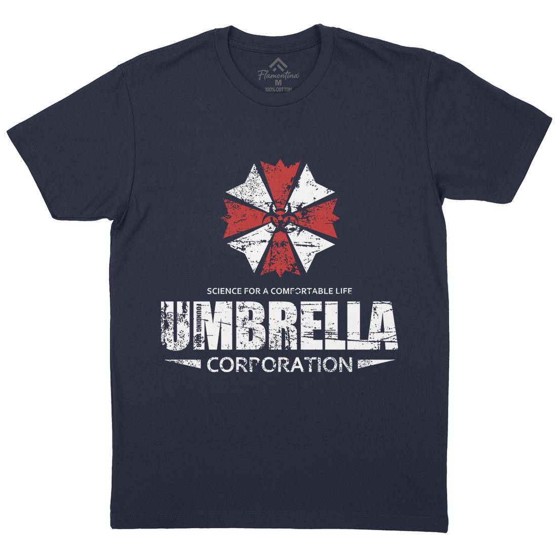 Umbrella Corp Mens Organic Crew Neck T-Shirt Horror D274