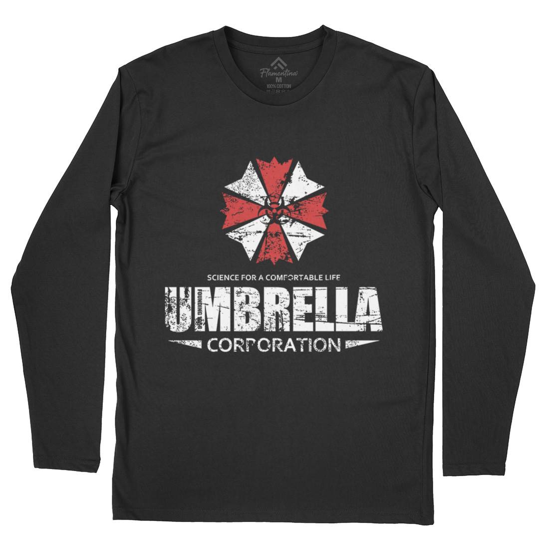 Umbrella Corp Mens Long Sleeve T-Shirt Horror D274