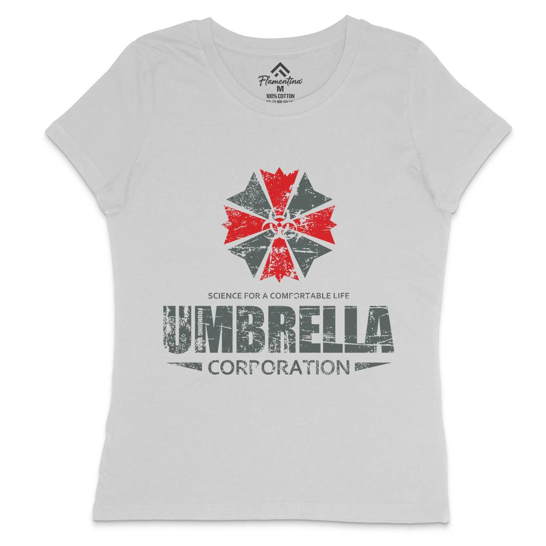 Umbrella Corp Womens Crew Neck T-Shirt Horror D274