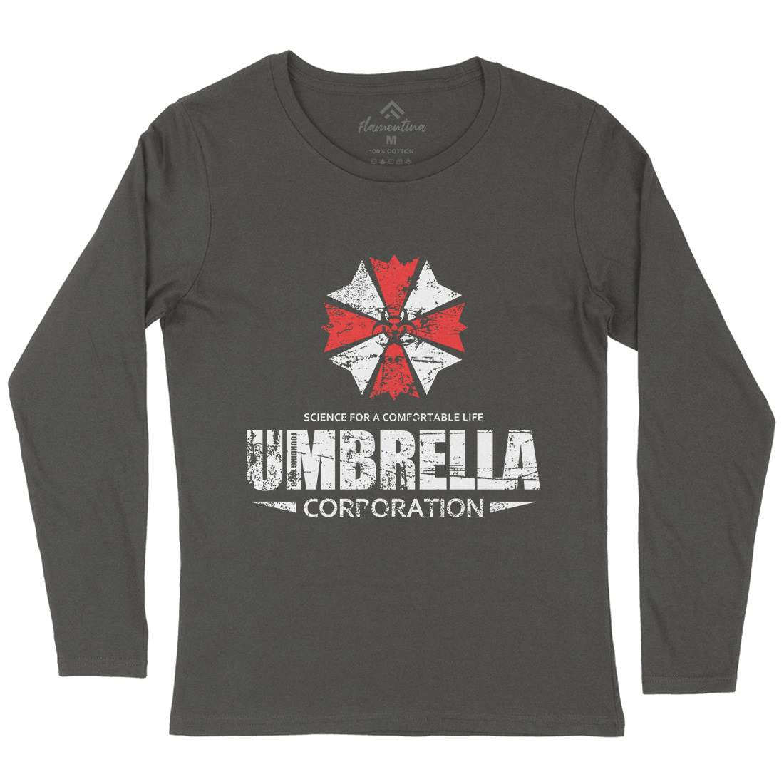 Umbrella Corp Womens Long Sleeve T-Shirt Horror D274