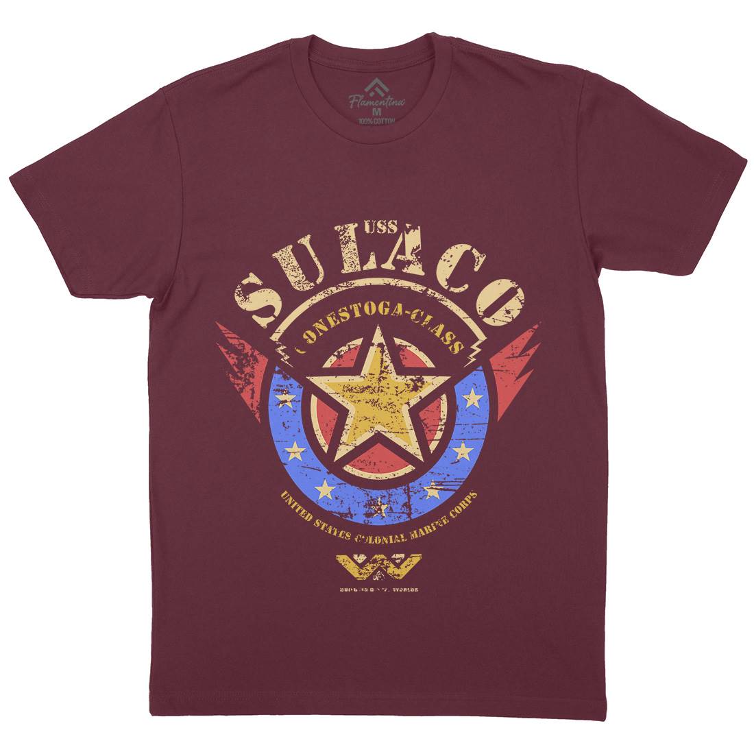 Uss Sulaco Mens Organic Crew Neck T-Shirt Space D275
