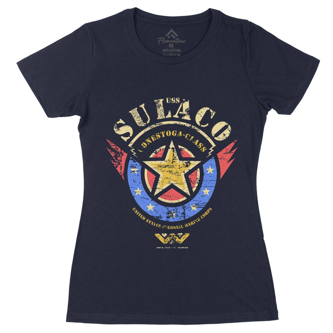 Uss Sulaco Womens Organic Crew Neck T-Shirt Space D275