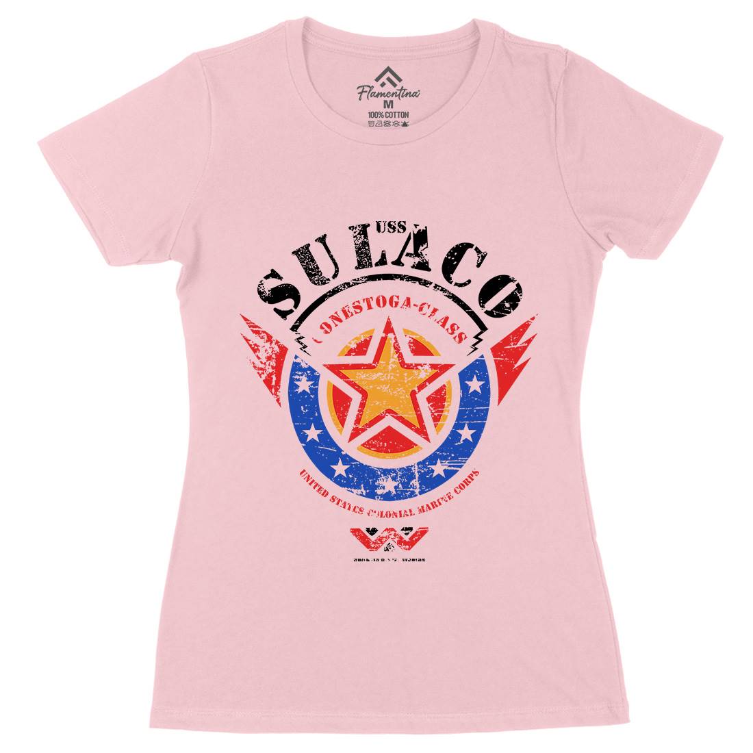 Uss Sulaco Womens Organic Crew Neck T-Shirt Space D275