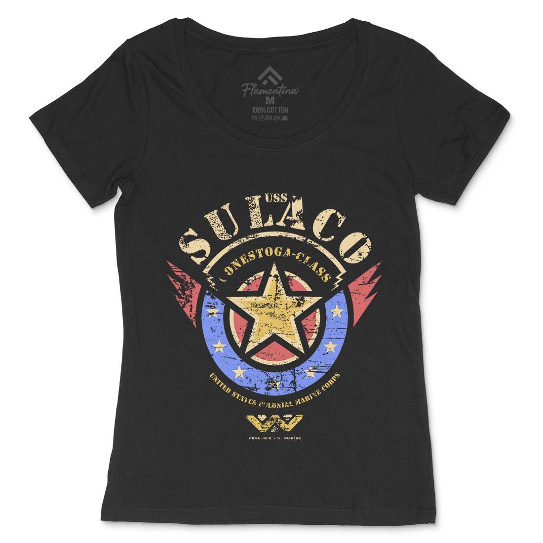 Uss Sulaco Womens Scoop Neck T-Shirt Space D275
