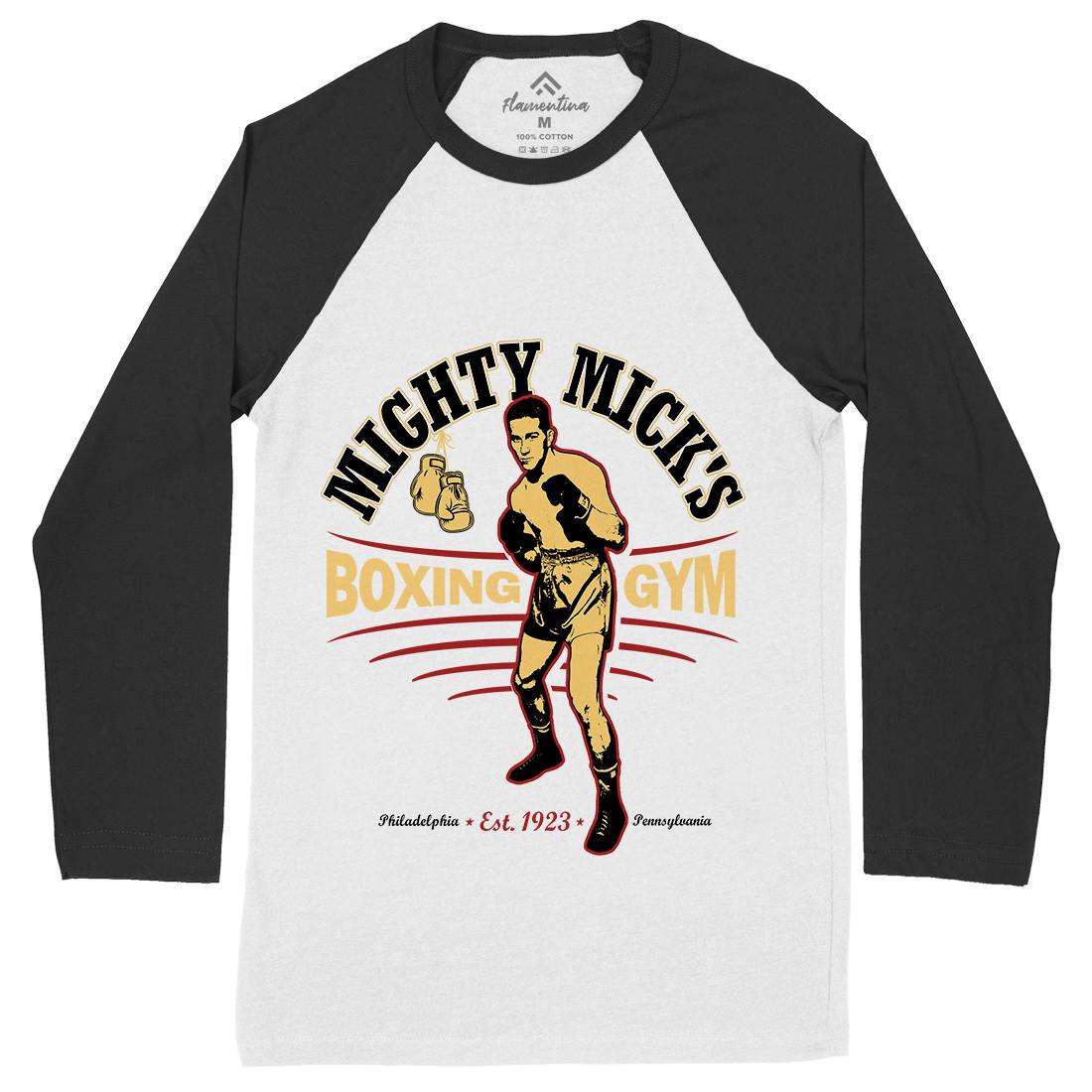 Mighty Micks Gym Mens Long Sleeve Baseball T-Shirt Sport D276